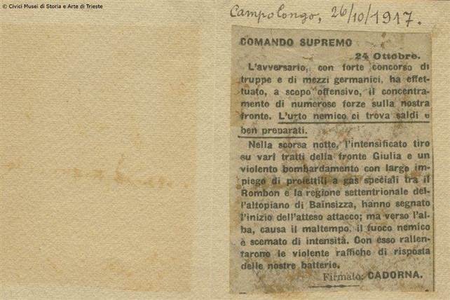 La battaglia di caporetto, cronaca giorno per giorno (24–30 ottobre 1917): cronaca, luoghi e reparti in campo 3 Image